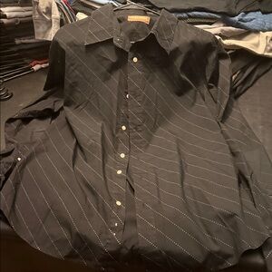 Machine Black with White Dotted Casual Shirt